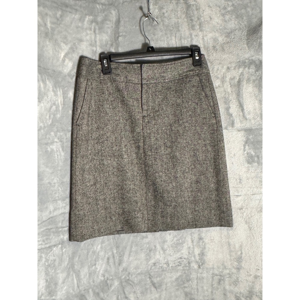 Eddie‎ Bauer Gray Wool Blend Tweed Pencil Skirt Size 4 Professional Career Wear